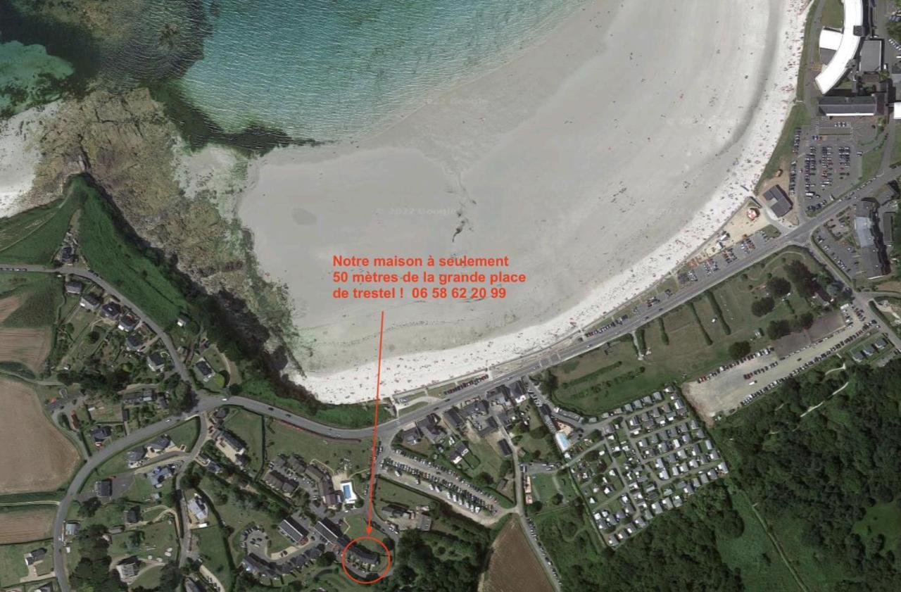 Jacuzzi Professionel Les Pieds Dans L'Eau Plage A 50 M Trévou-Tréguignec Extérieur photo